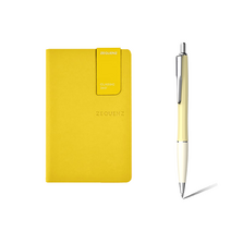 모나미 지퀸스 노트 The Color A6 + 제니스7 유성볼펜 랜덤발송, 머스타드, 1세트