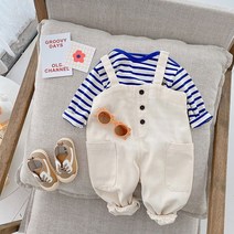 베베니즈 아동용 투포켓 심플멜빵바지