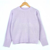 빼빼 여성용 라운드넥 무지 기본 니트 티셔츠