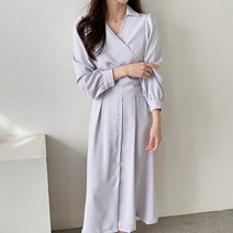 안다로미 페미닌 랩스타일 원피스