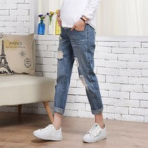 캐주얼 편안한 데님 임산부 청바지