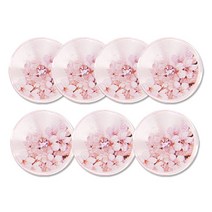 진주 큐빅 보석 포인트 단추 아카시아 21mm, 핑크, 7개