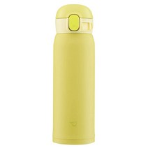 조지루시 심리스 보온보냉 원터치 텀블러, 레몬(YA), 480ml