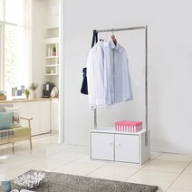 유니크가구 문짝형 행거 600, 화이트