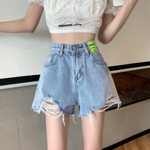 몬드스팟 여성용 루즈 찢청 반바지 MO469
