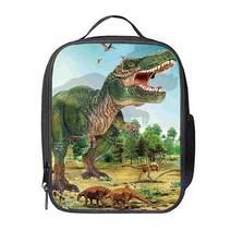 파라다이소 공룡 디자인 보온 보냉 토트 크로스백 도시락 가방, 12