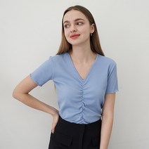 바이바이섭 여성용 셔링 하프 티