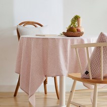 아르페지오베이직 런던체크 테이블커버, 2인(140 x 140 cm), 퍼플