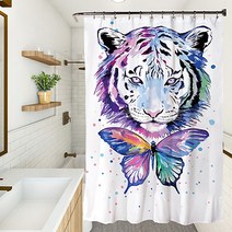 마켓에이 유니크 에니멀픽쳐 샤워커튼 YL005 180 x 180 cm, 1개, 멀티(혼합)컬러