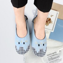 컬러매치 여성용 리코 덧신 실내화, 블루