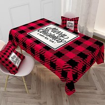 마켓에이 감성 코튼 크리스마스 식탁보, TYPE5, 70 x 70 cm