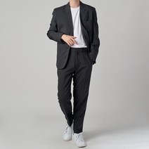 카포넬 남성용 데일리 세미 캐쥬얼 스탠다드핏 수트 세트 HU1020