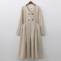 보리맘 더블 밴딩 린넨 하객 오피스 임부복 원피스 H229