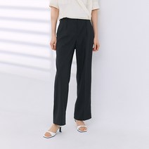 미쏘 여성용 10부 폴리 원턱 와이드 슬랙스