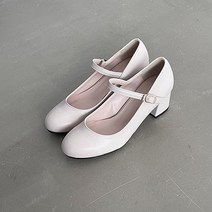 여성용 아이린 라운드 스트랩 메리제인 5cm