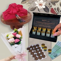 러블리팜 돈진단 5구 + 꽃다발 풀세트, 10구, 적색