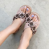 제이슈 여성용 소가죽 올데이 통굽 슬리퍼