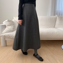 보리맘 겨울 A라인 울 롱 임산부 스커트 a718