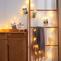 집게 가랜드 줄전구 USB 6m 40구, 01 따뜻한 화이트