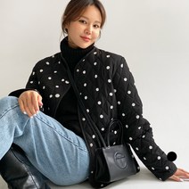 바블링브룩 여성용 도트 퀼팅 누빔 자켓
