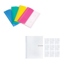 에코청운 자동슬라이드 화일 A4 4종 + 칼라칩 라운드화일 둥근쫄대 A4 10p, 핑크, 노랑, 청색, 녹색(자동 슬라이드 화일), 투명(라운드 화일) + 랜덤발송(칼라칩), 1세트