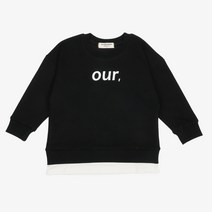 레인보우키즈 아동용 컬러 레이어드 맨투맨