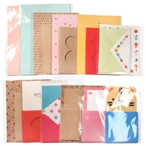 디자인 편지지 12종 세트, 랜덤발송, 1세트