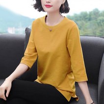 모네타 여성용 7부소매 베이직 상의