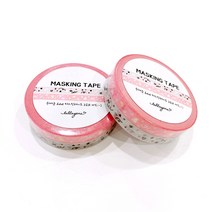 랄라예나 귀여운 마스킹 테이프 2종 세트 6mm x 10m, 89 핑크 그레이 깜찍 패턴라인, 2세트