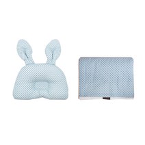 꿈꾸는두부 유아용 토끼 베개 + 극세사 블랭킷 세트, 팝핑 플라워