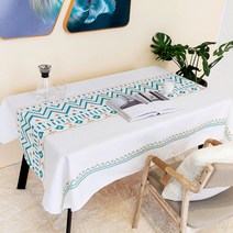 알럽홈 플라워 보헤미아 린넨 식탁보, TYPE 14, 130 x 130 cm