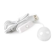 컴스 스위치형 USB 전구 자석 조명 34mm BU478, 백색, 1개