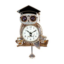 박사부엉이 벽 추시계, 골드