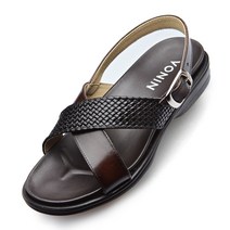 보닌 소가죽 콤비 매쉬 엑스라인 샌들 GG019DBR