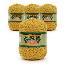 필립섬유 쎄비 실크 인견사 뜨개실 90g x 4p, 837 머스타드, 4개