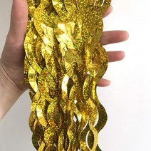 셀레네 시미터 웨이브 레인 커튼 1m X 2m 2p, 골드, 1개