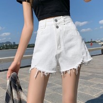 모네타 여성용 레그라인 포인트 데님반바지