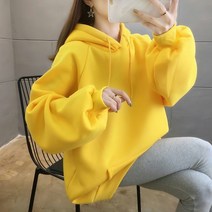 큐랑 면 오버핏 심플 기본 후드티