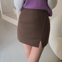 시크블랙 마벨로 페이크랩 미니 스커트 SK4133K1A