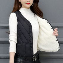 마켓A 여성용 플리스 슬림핏 조끼