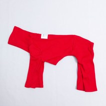 도기스타 이탈리안그레이하운드옷 아이쥐옷 소프트 골지 올인원, 쨍빨강