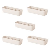 아리코 다용도 심플 수납함 5칸, 베이지, 5개