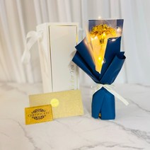 러블리팜 조화 24K 황금 카네이션 기본 + 쇼핑백, 03_Bouquet 타입 24k황금카니에션