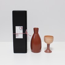 달소금 도자기 유니크 혼술 술병 술잔 선물세트 인디언레드, 1세트, 술병 + 술잔