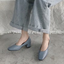 벨레페 여성용 에크 뒷꿈치 접을수 있는 펌프스힐