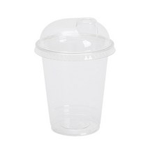 이지앤 투명 PET아이스컵+ 스트로우프리 뚜껑, 1개입, 100개, 410ml