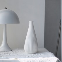 하루의공간 도자기 세라믹 모니아 화병 화이트 C