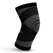알럽핏 스트랩 엘라스틱 무릎 스포츠 보호대 블랙, 1개
