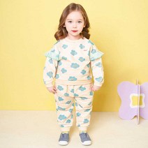 몰리멜리 여아용 멜리플라워샤프릴 상하 바지세트