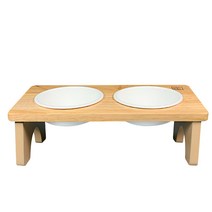 해피정코리아 반려동물 낮은형 식탁 2구, 베이지, 1개
